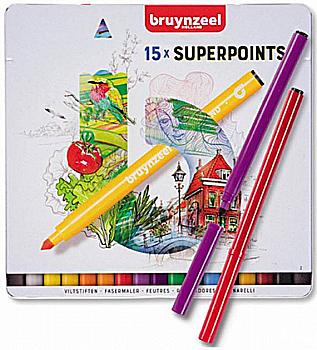 Набір фломастерів Expression, 15 шт, мет. кор., Bruynzeel Набір фломастерів Expression, 15 шт, мет. кор., Bruynzeel