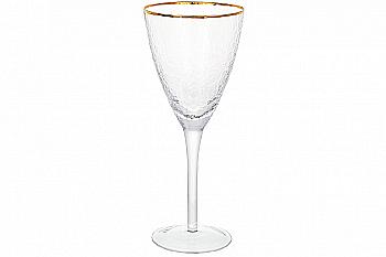 Бокал для красного вина с золотым кантом "Donna" 370 мл, 579-239