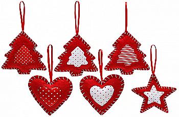 Ялинкова прикраса бавовняне 9 см 6 вид, 781-224 Ялинкова прикраса бавовняне 9 см 6 вид, 781-224