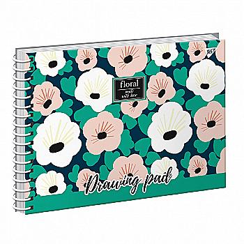 Альбом для рисования А4 20 л./100 "Floral explosion" на спирали неон + софт-тач, 130477 Yes Альбом для рисования А4 20 л./100 "Floral explosion" на спирали неон + софт-тач, 130477 Yes