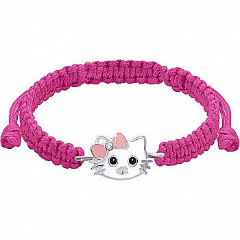Браслет плетений "Кіті-котик", рожевий, 419570700611 Браслет плетений "Кіті-котик", рожевий, 419570700611