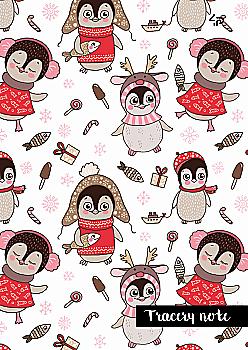 Блокнот А6 "Tracery note" penguins, 903795, TM Profiplan  Блокнот А6 "Tracery note" penguins, 903795, TM Profiplan