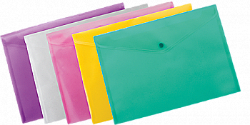 Папка-конверт А4 на кнопці, асорті BM.3926-99 ***