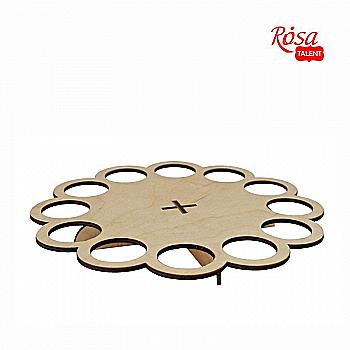 Подставка для кулича и яиц, фанера, 25*25*2,7 см, Rosa Talent Подставка для кулича и яиц, фанера, 25*25*2,7 см, Rosa Talent
