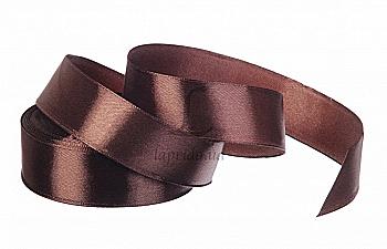 Лента атлас 7 мм-23 м, коричневая (32)