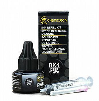 Чернило для заправки маркера Chameleon 25 мл - Deep Black (глубокий черный, BK4), CT9016 Чернило для заправки маркера Chameleon 25 мл - Deep Black (глубокий черный, BK4), CT9016