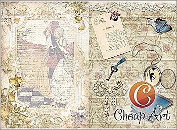 Карта декупажна А4 Любовний лист міні 45 г/м², 01148