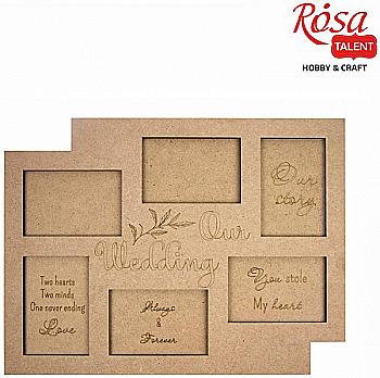 Заготовка рамка Our wedding, МДФ, 50*40 см, Rosa Talent Заготовка рамка Our wedding, МДФ, 50*40 см, Rosa Talent