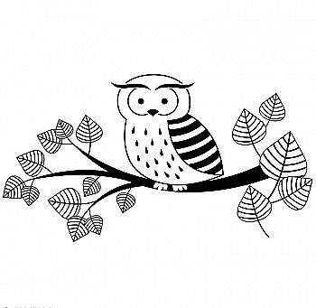 Штамп Сова на гілці, ARTHD864 ТМ "Artemio"