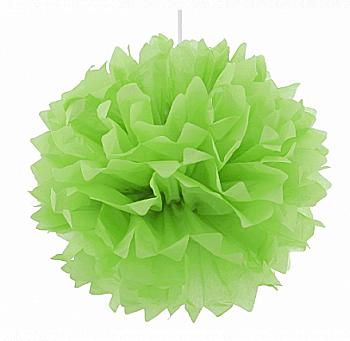 Декорация Помпон, салатовая, 40 см, бумага, 69456