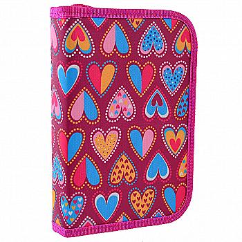 Пенал твердый одинарный без клап. HP-02 "Hearts Style", 20,5*13*3,2, 532049 Пенал твердый одинарный без клап. HP-02 "Hearts Style", 20,5*13*3,2, 532049