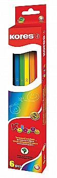 Карандаши цветные, 3 мм,6 шт (К100106) (К96306)