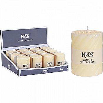 Свічка Twist 68*90 мм, слонова кістка, ACC675010