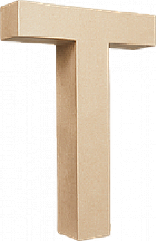 Заготівка з пап`є-маше Літера "T" 5*22*30 см, AC413O ТМ "Clairefontaine"