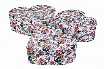 Подарункова коробка середня серце, W5224