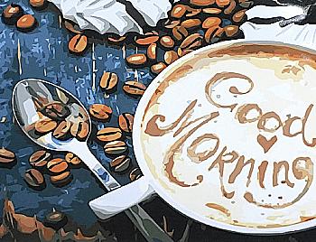 Набір для розпису по номерах 40*50 см "Good Morning", GS099 б/у ТМ "Strateg" Набір для розпису по номерах 40*50 см "Good Morning", GS099 б/у ТМ "Strateg"