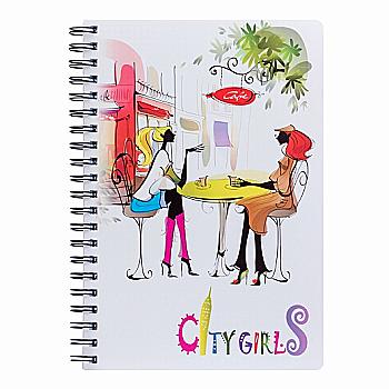 Тетрадь А4/120 кл. YES пласт. обл. City girls, 681760