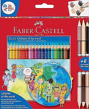 Набір олівців 20 кол. тригранні + 3 двосторонніх круглих, 201747 Faber-Castell Набір олівців 20 кол. тригранні + 3 двосторонніх круглих, 201747 Faber-Castell