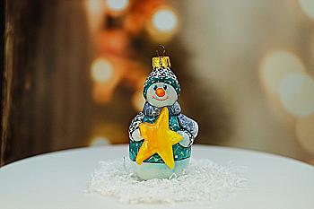 Іграшка ялинкова "Сніговик в леопардовому", MarryChupmas