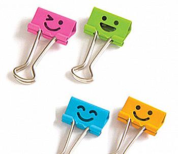 Біндер "Смайл" DELI 8486 ASS 25 мм, кольор., 383540 Біндер "Смайл" DELI 8486 ASS 25 мм, кольор., 383540