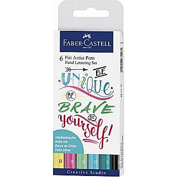 Набір ручок капілярних PITT Artist Pen Lettering, 6 шт., 267116 Faber-Castell Набір ручок капілярних PITT Artist Pen Lettering, 6 шт., 267116 Faber-Castell