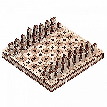 Деревянная 3D-модель игра "Шахматы", 10306 Playwood 