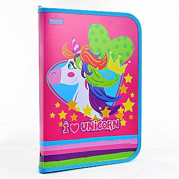 Папка для праці пласт. на блискавці з внутр. кишенею А4 "Magic unicorn", 491325 Папка для праці пласт. на блискавці з внутр. кишенею А4 "Magic unicorn", 491325