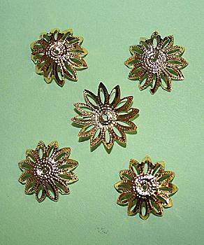 Обниматель для бусин Цветок 18 мм золото, ТМ "Волшебный миг"