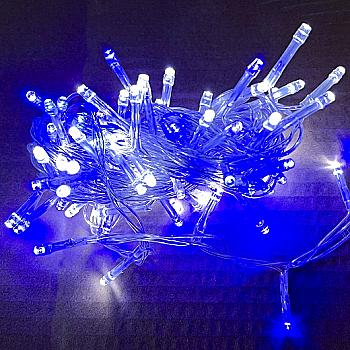 Электрогирлянда "Novogod`ko" светодиодная нить 5 м, 100 LED, холодный белый+синий, 973760 Электрогирлянда "Novogod`ko" светодиодная нить 5 м, 100 LED, холодный белый+синий, 973760