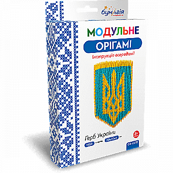 Орігамі модульне 1150 модулів "Герб України", 20*30*2 см, ОВ-6072 Орігамі модульне 1150 модулів "Герб України", 20*30*2 см, ОВ-6072