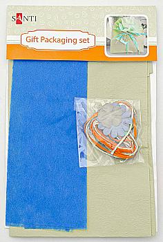 Набор для упаковки подарка 40*55 см, 2 шт/уп. бирюзово-салатовый, 952061