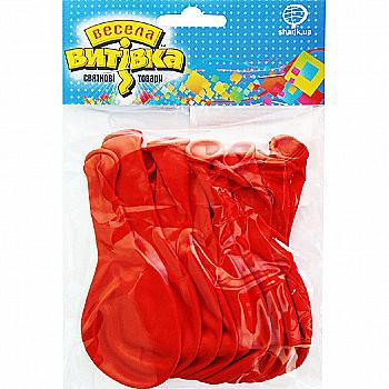 Набір кульок латексних червоний 25 см 10 од, 1111-5119