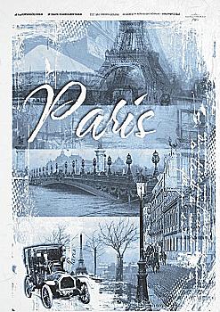 Карта декупажна 21*29,7 см, Улюблений Париж-4, 25 г/м², R 236