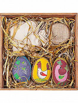 Дерев’яна коробка №46а, Писанки, чай, мед, сіно, 2023010119