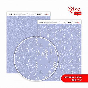 Бумага дизайнерская "New Year" 5, двухсторонняя матовая, 21*29,7 см, 200 г/м2, Rosa Talent Бумага дизайнерская "New Year" 5, двухсторонняя матовая, 21*29,7 см, 200 г/м2, Rosa Talent