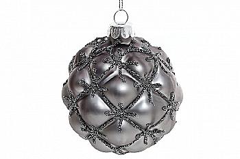 Куля ялинкова 8 см, графіт, NY15-571