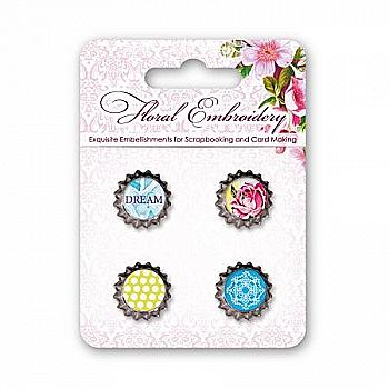 Набір декоративних пробок Квіткова вишивка