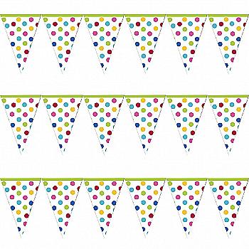 Гирлянда-вымпел Горошек мульти, 1505-0779 