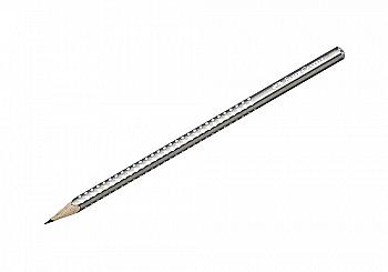 Олівець чорнографітний Grip Sparkle, срібло, 118213Р Faber-Castell Олівець чорнографітний Grip Sparkle, срібло, 118213Р Faber-Castell