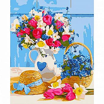 Набір для розпису по номерах 40*50 см "Чудовий букет", 953985