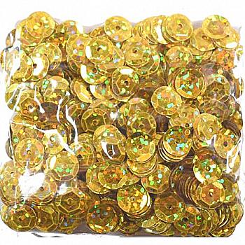 Пайетки голографічні 9 мм 15 г, золото, DPCE-072 DpCraft Пайетки голографічні 9 мм 15 г, золото, DPCE-072 DpCraft