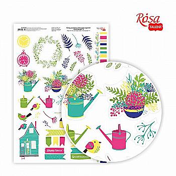 Бумага дизайнерская односторонняя А4 "Floral garden" 9 глянцевая, 250 г/м2, Rosa Talent Бумага дизайнерская односторонняя А4 "Floral garden" 9 глянцевая, 250 г/м2, Rosa Talent