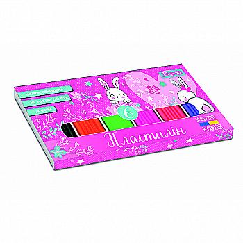 Пластилін 6 кол. "Bunny", 120 г, 540589 Пластилін 6 кол. "Bunny", 120 г, 540589