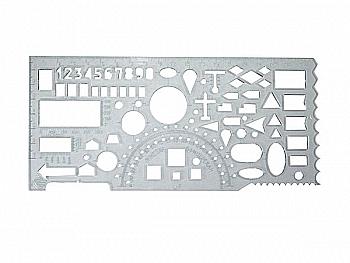 Трафарет-линейка офицерская прозрачная, цветная ТОФ-1 Трафарет-линейка офицерская прозрачная, цветная ТОФ-1
