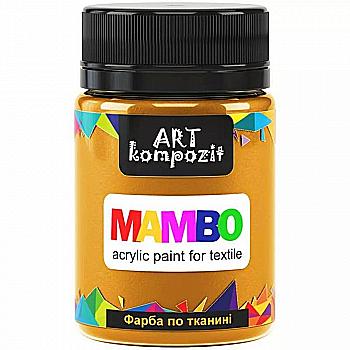 Фарба акрилова Mambo для тканин, Вохра жовтий (6), 50 мл, ART Kompozit Фарба акрилова Mambo для тканин, Вохра жовтий (6), 50 мл, ART Kompozit