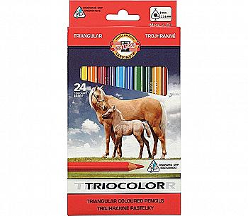 Олівці 24 кол. Triocolor Jumbo "Horses" 3144 КIN Олівці 24 кол. Triocolor Jumbo "Horses" 3144 КIN