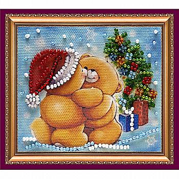 Набір для вишивки бісером "Магніт" З Новим Роком-7, AMA-056 Набір для вишивки бісером "Магніт" З Новим Роком-7, AMA-056