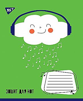 Тетрадь нотная А5 12 л. Smile the sound, 764884 (9172) Yes