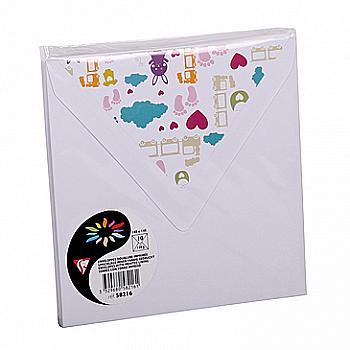 Конверт декоративный Pollen Cuddly toy collection 140*140 мм (120 г), Белый, 58216C Clairefontaine Конверт декоративный Pollen Cuddly toy collection 140*140 мм (120 г), Белый, 58216C Clairefontaine