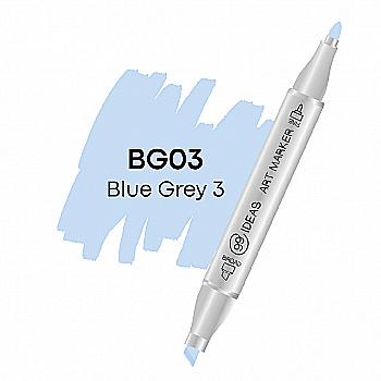 Маркер двухсторонний Blue Gray 3 - Серо-голубой 3, BG03, 99IDEAS Маркер двухсторонний Blue Gray 3 - Серо-голубой 3, BG03, 99IDEAS